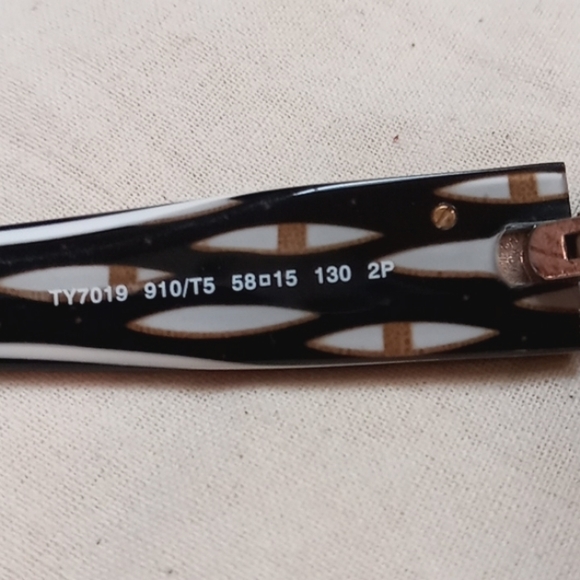 🍊 Tory Burch Black & Rose-Gold Polarized Sunglasses Pre-owned - Picture 7 of 16